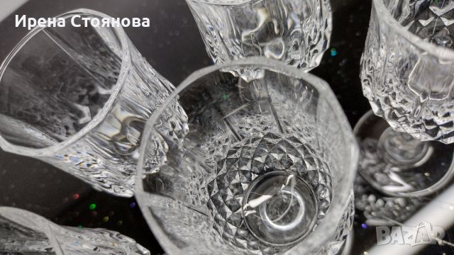 Cristal D’ Arques. 5 броя кристални чаши за ликьор, оловен кристал, 50 мл, снимка 10 - Чаши - 46038557