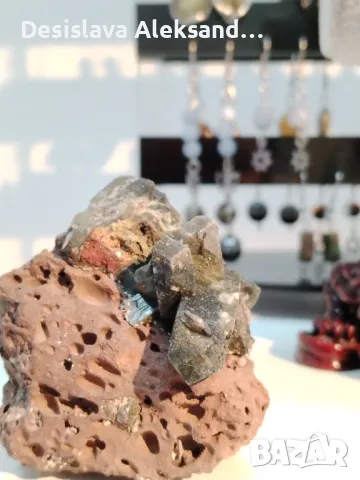 Апофилит със каледонит от Индия , снимка 3 - Колекции - 49960716