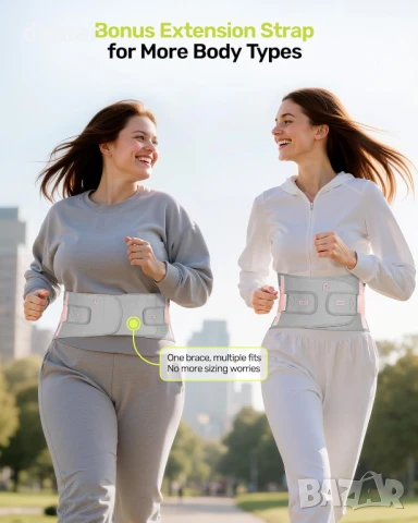 Колан за гръб Rakiie за жени, 9X опорна скоба за гръб, розов, размер С и M (талия: 85-100 см), снимка 7 - Корсети, колани и коректори - 51395655