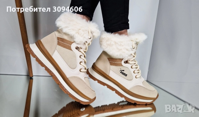 Дамски боти с пух , снимка 8 - Дамски боти - 52957011