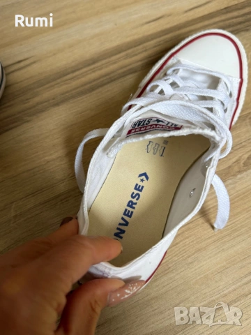 Оригинални бели кецове кецове Converse ! 38 н, снимка 6 - Дамски ежедневни обувки - 51799884