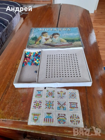 Стара Детска игра Мозайка, снимка 3 - Други ценни предмети - 53075638