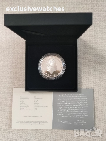 Британски монарси Крал Едуард VII 2022 Великобритания 1 унция Сребърна монета Proof , снимка 6 - Нумизматика и бонистика - 52150942