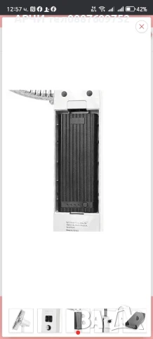 Акумулаторен вентилатор DC Motorfan, Време за работа 1-6h, Таймер, 42х40х135см, Дистанционно, Бял, снимка 3 - Вентилатори - 50985904