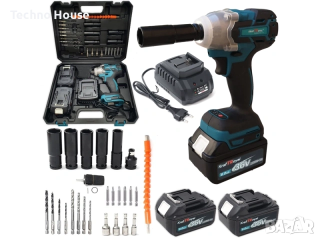 Комбиниран Безчетков Акумулаторен Гайковерт- винтоверт - бормашина
