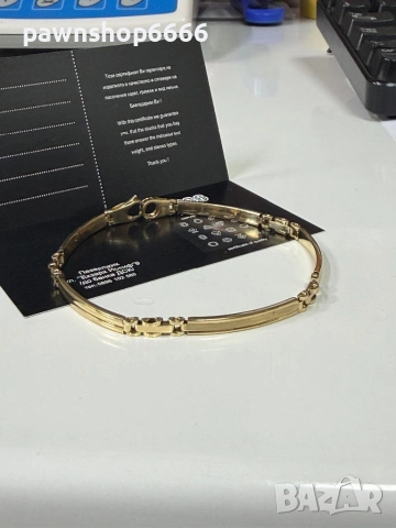 Златна гривна 14К, снимка 2 - Гривни - 53973406