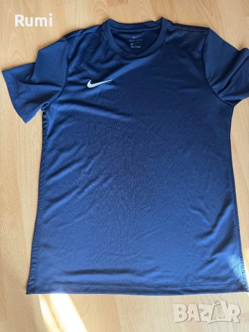 Оригинална тъмно синя мъжка тениска NIKE DRY! L, снимка 1