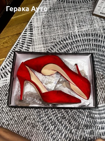 Дамски токчета Nine West, червени