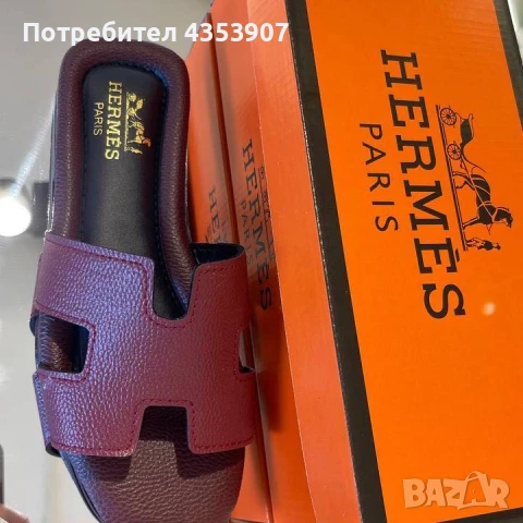 Дамски чехли Hermes, снимка 2 - Чехли - 50780897