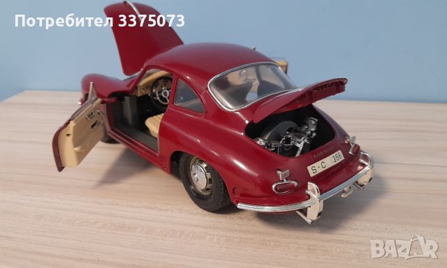 Porsche 356 B 1:18  Burago , снимка 7 - Колекции - 46263619