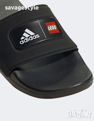 Чехли ADIDAS x Lego Adilette Comfort Slides Black, снимка 7 - Детски джапанки - 45750270