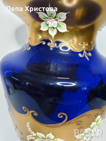 Голяма ваза  от чешки цветен кристал , снимка 8 - Вази - 53753086