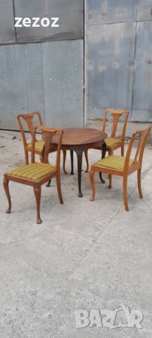Маса и четири стола барок, снимка 1 - Маси - 45555441