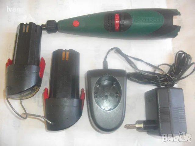 9,6V Parkside НЕМСКА АКУМУЛАТОРНА МИНИ ДРЕЛКА ШЛИФОВАЛКА С 2 БАТЕРИИ И ЗАРЯДНО, снимка 5 - Други инструменти - 50414918