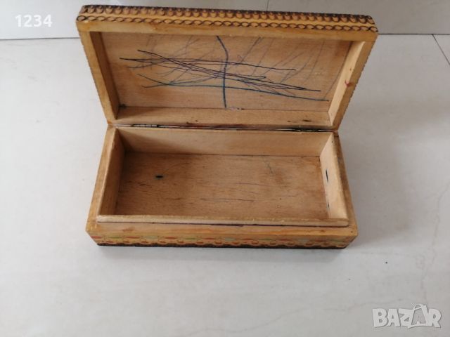 Дървена кутия 19 х 9.5 h 5 см. , снимка 4 - Други стоки за дома - 45081691