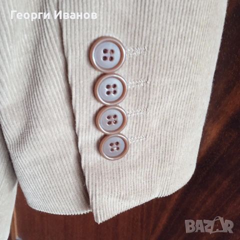 ИЗГОДНО! PALAZZO L италианско спортно-елегантно джинсово сако блейзър Corduroy Jacket Blazer, снимка 6 - Сака - 54190984