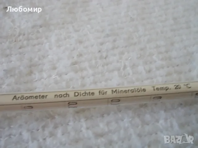 Ареометър 0.800-0.880 с термометър GDR, снимка 6 - Медицинска апаратура - 49230712