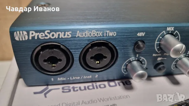 PreSonus AudioBox itwo Studio - USB  Audio Interface Condenser Mic and Headphone, снимка 6 - Ресийвъри, усилватели, смесителни пултове - 48814636