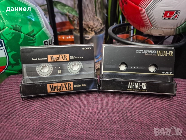 Две метални аудио касети SONY METAL XR 60/90 - TYPE IV - метална лента - като нови + подарък
