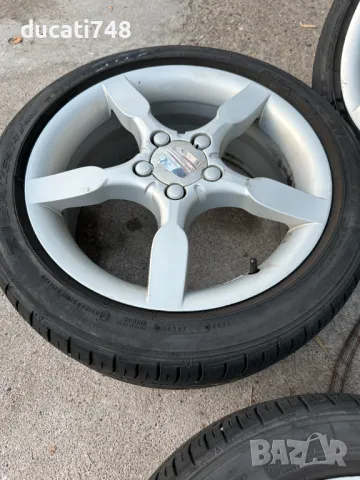 OEM лети джанти 17" Seat 5x112 с гуми 225/45/17 - Altea, Toledo, Leon, снимка 5 - Гуми и джанти - 48339283