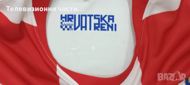 Чисто нова оригинална футболна тениска Хърватия домакински екип 2020/2021 Nike CD0695-100 размер L, снимка 6 - Спортни дрехи, екипи - 53303656
