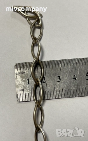 Сребърна гривна 9.44гр.21см., снимка 2 - Гривни - 53285417