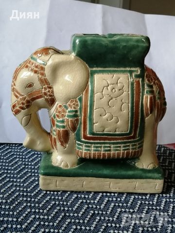 Красив Керамичен Слон, снимка 2 - Декорация за дома - 45336441