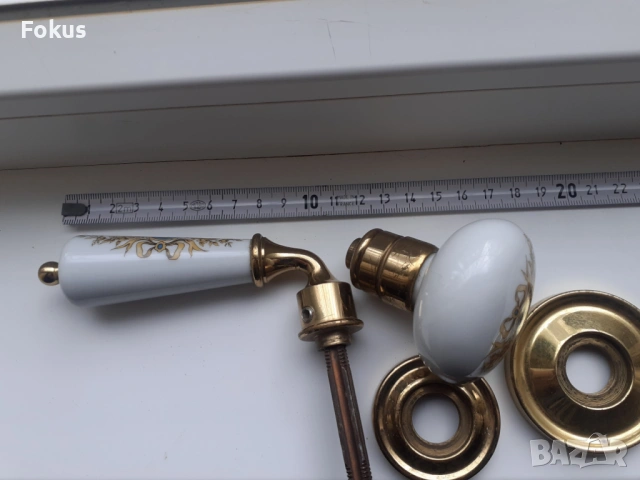 Стари антикварни барокови дръжки за врата порцелан Limonge, снимка 7 - Антикварни и старинни предмети - 53964943