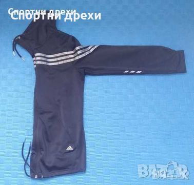 Черно горнище Adidas в отлично състояние (М) 100% полиестер, снимка 7 - Спортни дрехи, екипи - 45808747