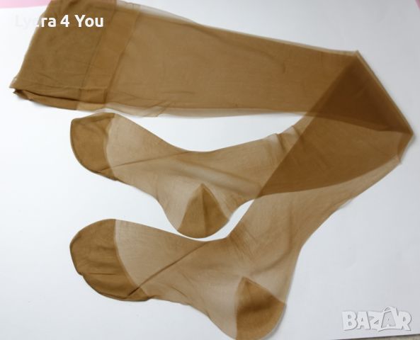 XL BAS френски телесни ретро чорапи за жартиери, снимка 3 - Бельо - 45164122