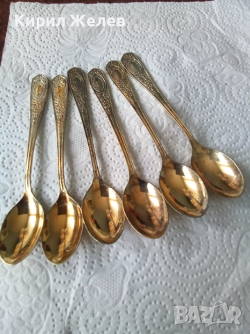 Лъжици позлатени малки 52643, снимка 2 - Колекции - 52747395