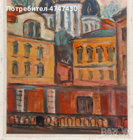 Стоян Домусчиев маслени бои картина пейзаж, снимка 2 - Пана - 53636317