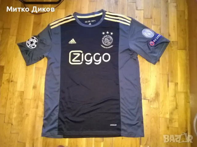 Аякс футболна тениска Адидас №34  баджове от шамп.лига размер ХХЛ