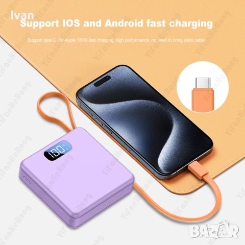 Външна батерия Power Bank за 3 броя батерии 18650 !!!Бързо зареждане PD version: 22.5W!!!, снимка 8 - Оригинални батерии - 53983551