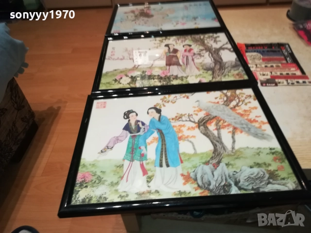 JAPAN X3-ЯПОНСКИ МОТИВИ-КАРТИНИ РАМКИ СТЪКЛО 0110251830, снимка 8 - Антикварни и старинни предмети - 51911155