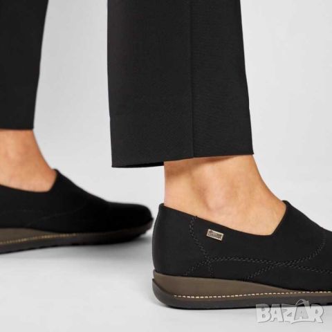 Дамски ниски обувки Rieker, Водоотблъскващи, Черни, 40, снимка 2 - Дамски елегантни обувки - 46021120