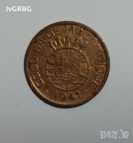 20 центавос Мозамбик 1941 Португалска колония 20 сентавос Мозамбик африканска монета 