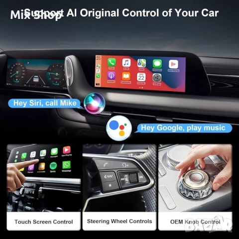 Преобразувател за безжичен CarPlay и Android Auto Plug & Play кола, снимка 3 - Друга електроника - 52129919