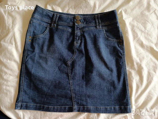 L/XL къса дънкова пола , снимка 5 - Поли - 50994841