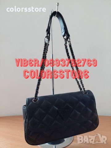 Луксозна Черна чанта Guess-SG93HM, снимка 5 - Чанти - 45351803