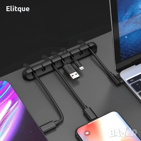 Държач за кабели - подходящ за организацията у дома и в офиса  , снимка 5 - Други стоки за дома - 52905552