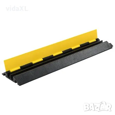 vidaXL Защитни рампи за кабели, 4 бр, 2 канала, гума, 101,5 см (SKU:142835), снимка 3 - Друго търговско оборудване - 48385511