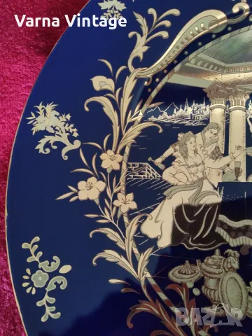 Голяма позлатена колекционерска порцеланова чиния Ф 29,8 см. FINEST CHINESE PORCELAIN, снимка 5 - Колекции - 49901008