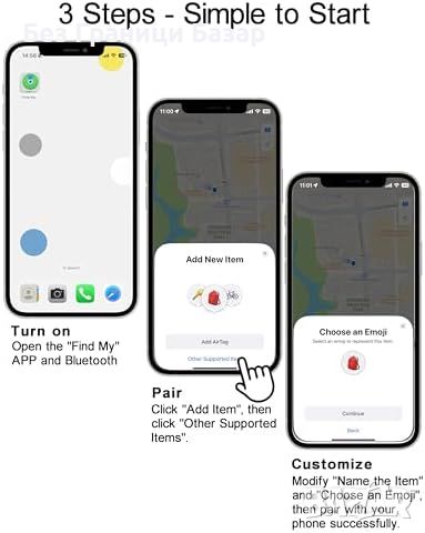 Нови Air Finder Tags за Ключове и Багаж - 4 броя с App Find My Защита, снимка 4 - Друга електроника - 46553197