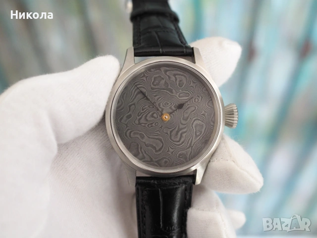 Ръчен часовник ЕТА 6498 с дамасков циферблат, снимка 5 - Мъжки - 54077286