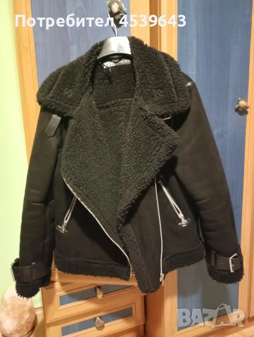 Зимно дамско яке кожух на ZARA размер S, снимка 5 - Якета - 52859251