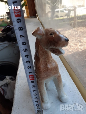 Колекционерска порцеланова фигура статуетка териер порцелан, снимка 8 - Антикварни и старинни предмети - 53444397