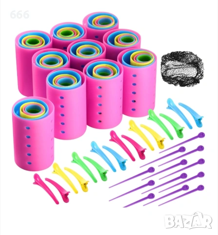 Комплект от 141 ролки за коса