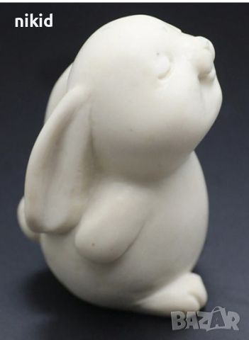 3D Примигващ заек силиконов молд форма фондан гипс шоколад свещ сапун декор, снимка 3 - Форми - 45782056