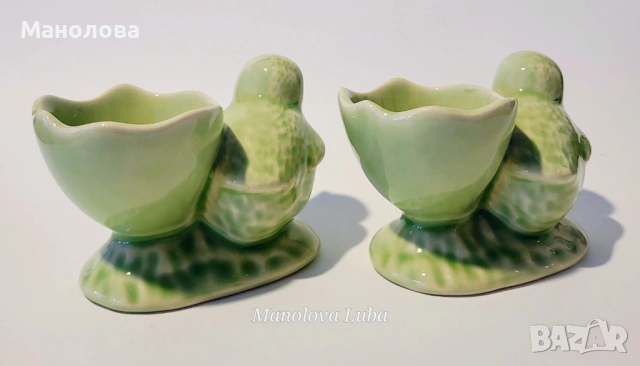 Две винтидж порцеланови чашки/коктиери/ за яйца , снимка 3 - Сервизи - 53123694